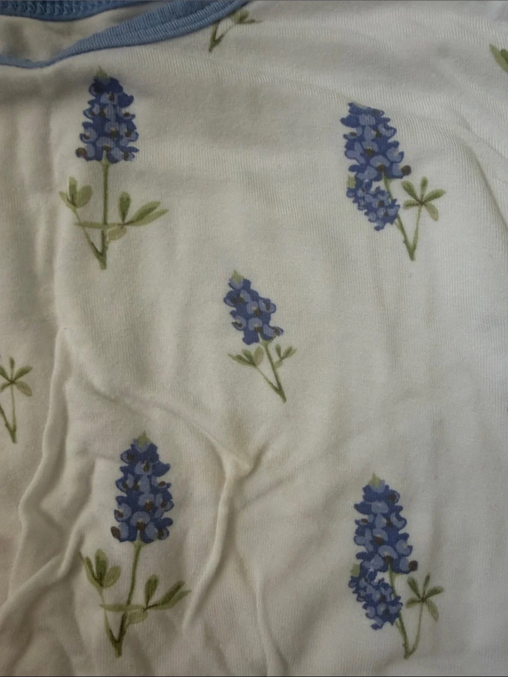 Kyte Baby Blue Bonnets Kids Pajama Set - Long Sleeve Top & Pants
